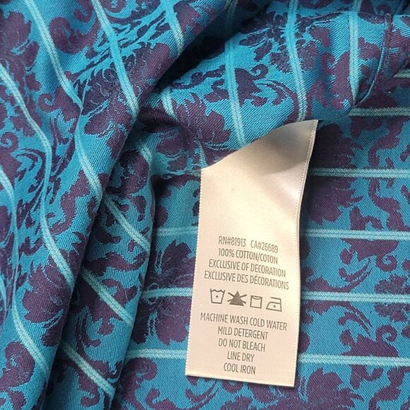 Robert Graham Long Sleeve Contrast Cuff Men's Shirt 2XL - Picture 4 of 8